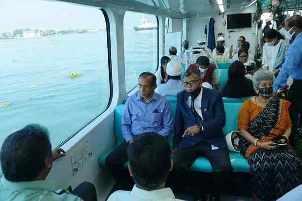 Cochin Shipyard handovers India's first Water Metro ferry to Kochi Metro