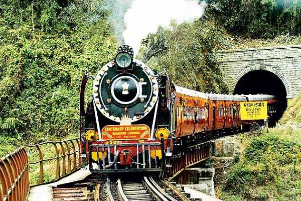 How was India's first Railway Line built and opened in 1853?
